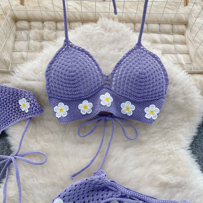 CrochetPalms – Ensemble Tricoté Dos-Nu & Jupe Fendue